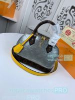 Newest Clone L---V BB Silver Monogram Vernis Genuine Leather Ladies Alma Handbag